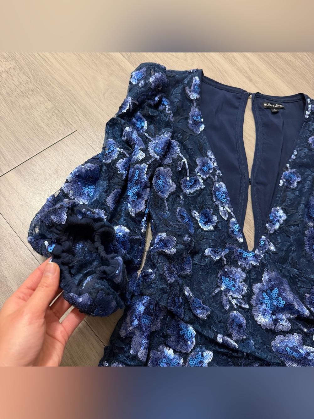For Love and Lemons, Victoria Embroidered Sequin Floral Mini Dress | W Small - Picture 4 of 11